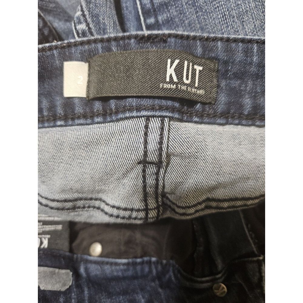 Kut From The Kloth Skinny Distressed Denim Jeans Women's Size 2 - Picture 4 of 6